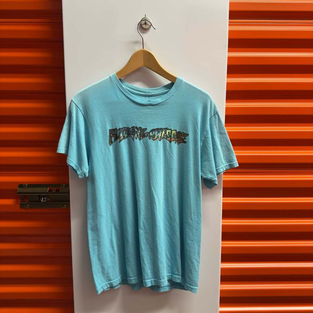 F*****g Awesome As We Make War Against Our Drug Lust T-Shirt Medium Blue Graphic